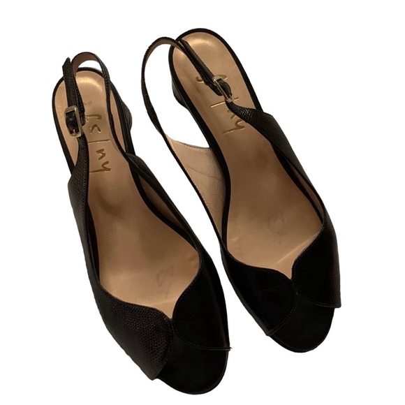 GUC French Sole FSNY Open Toe Slingback Shoes Sz 8.5B - Picture 1 of 5